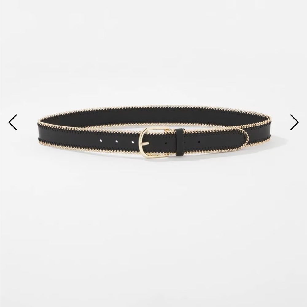 White House Black Market Black and Gold Belt